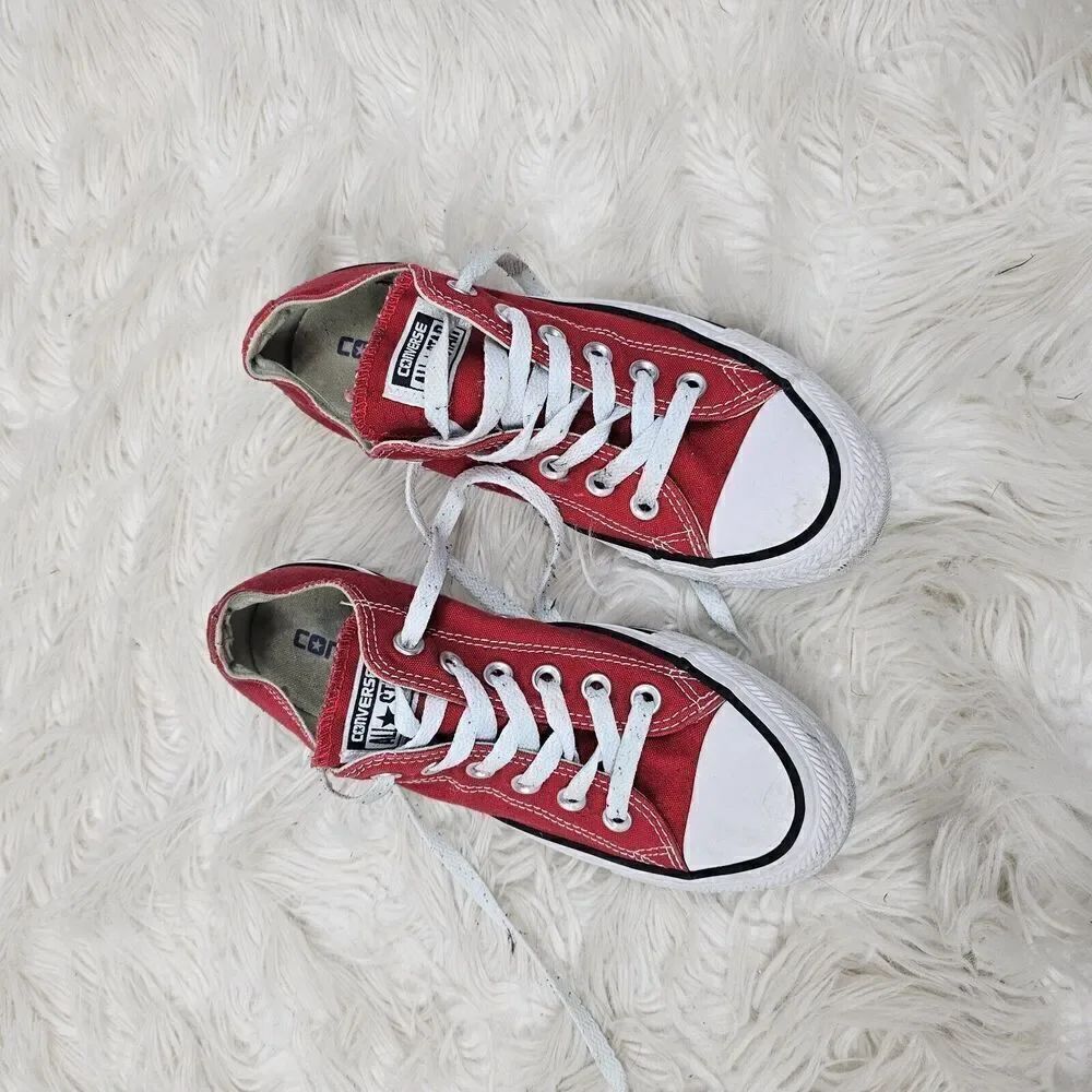 Converse Chuck Taylor All Star OX M9696 Red Sneakers Sz Men 5 Wo's 7 Low Top